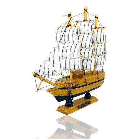 Orta Boy Dekoratif Ahşap Gemi Model5