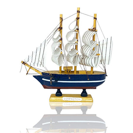 Orta Boy Dekoratif Ahşap Gemi Model6