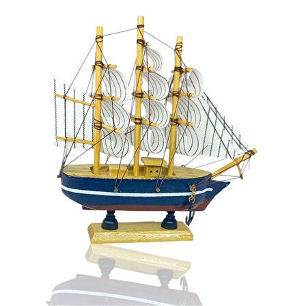 Orta Boy Dekoratif Ahşap Gemi Model6