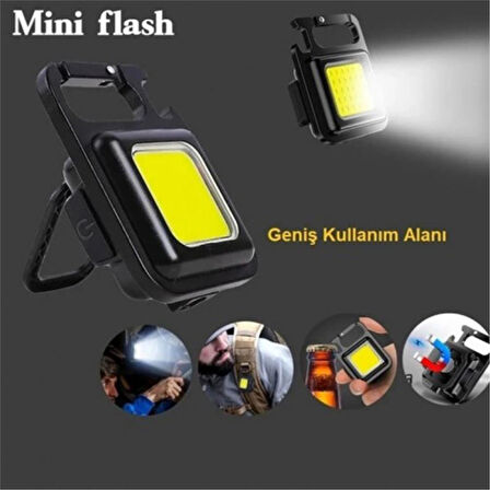 Usb Kablolu Şarj Edilebilir Mini Fener Su Geçirmez Kamp Lambası