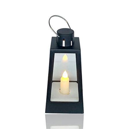 Dekoratif Pilli Gemici Feneri Siyah