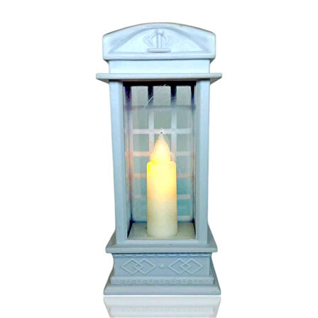 Londın Telefon Kulübesi Tasarımlı Dekoratif Ledli Işık Beyaz