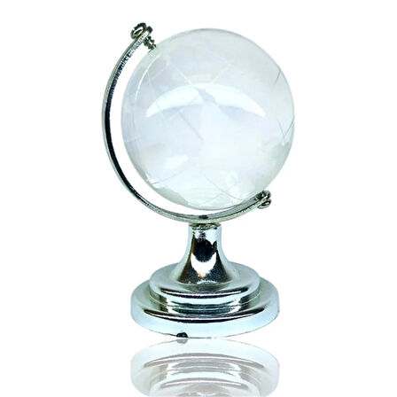 Orta Boy Cam Krıistal Dünya Gümüş