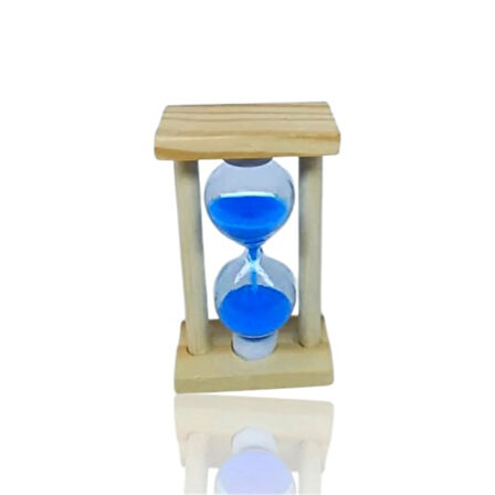 Ahşap Mini Kum Saati Mavi