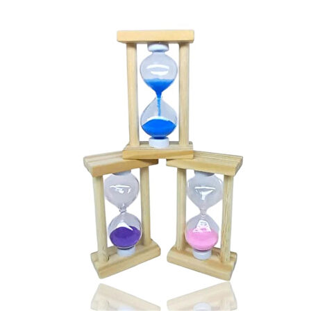 Ahşap Mini Kum Saati Mor