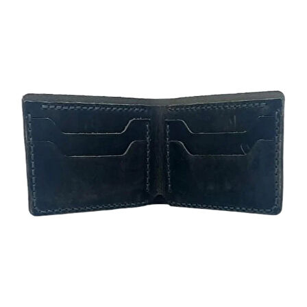 El Yapımı Hakiki Crazy Deri İtalyan Model Cüzdan Gri