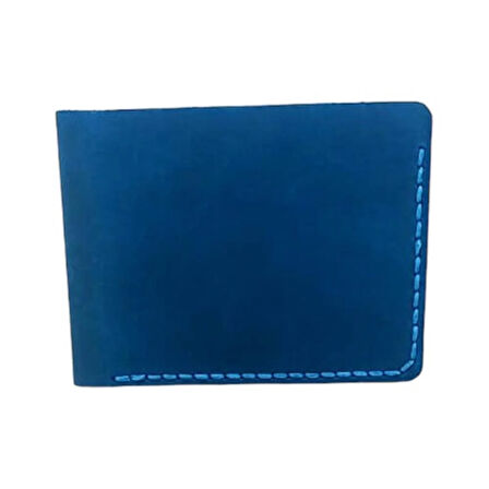 El Yapımı Hakiki Crazy Deri İtalyan Model Cüzdan Turkuaz