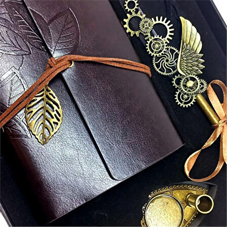 Tüylü Divid Retro Defter Set Mürekkepli Tüylü Divid Ayaklıklı