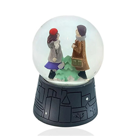 Sevgi Temalı Çift Işıklı Kar Küresi