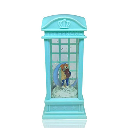 London Telefon Kulubesi Temalı Kar Küresi Yeşil