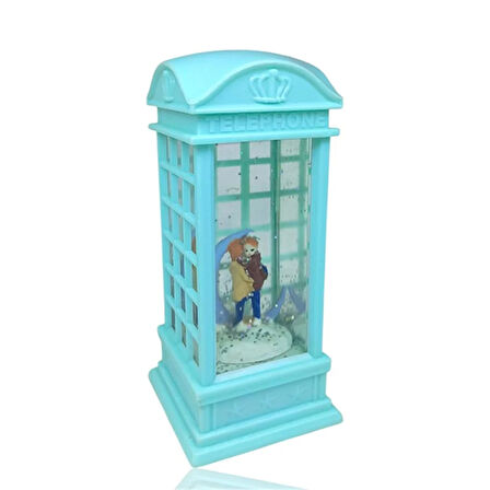 London Telefon Kulubesi Temalı Kar Küresi Yeşil