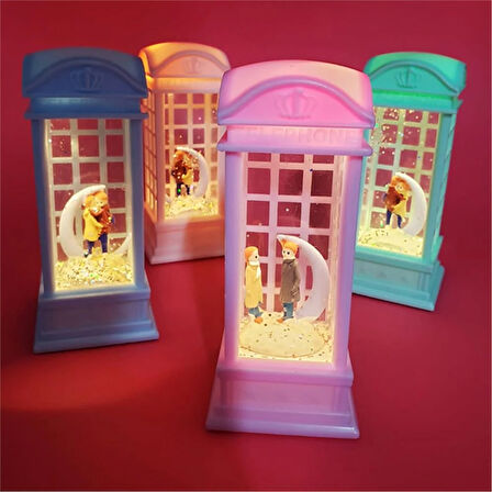 London Telefon Kulubesi Temalı Kar Küresi Yeşil