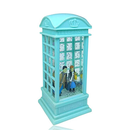 London Telefon Kulubesi Temalı Kar Küresi Yeşil