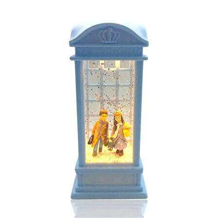 London Telefon Kulubesi Temalı Kar Küresi Mavi