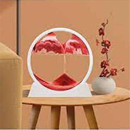 Dekoratif Çöl Temalı Kırmızı Kum Saati