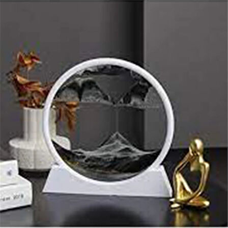 Dekoratif Çöl Temalı Siyah Kum Saati