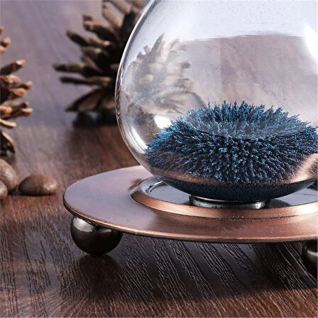 Dekoratif İlginç Manyetik Kum Saati Metal Altlıklı