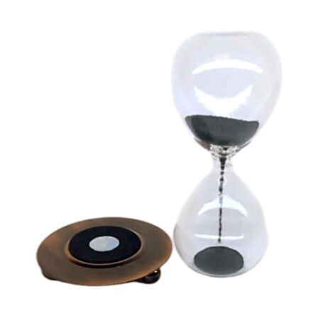 Dekoratif İlginç Manyetik Kum Saati Metal Altlıklı