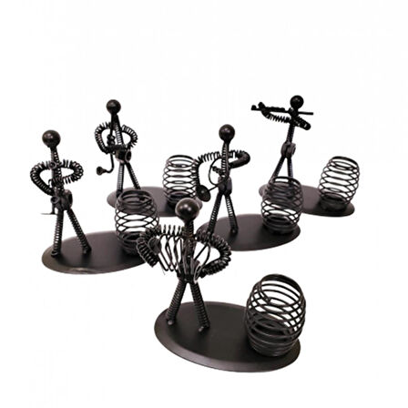 Metal Yan Fülüt Kalemlik Siyah