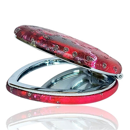 Kalp Makyaj Aynası Kalp Model Kırmızı