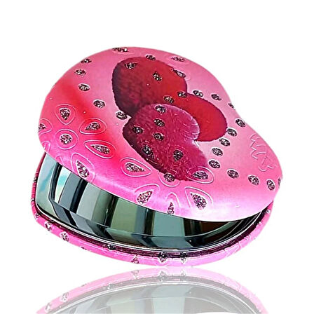 Kalp Makyaj Aynası Kalp Model Pembe