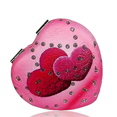 Kalp Makyaj Aynası Kalp Model Pembe