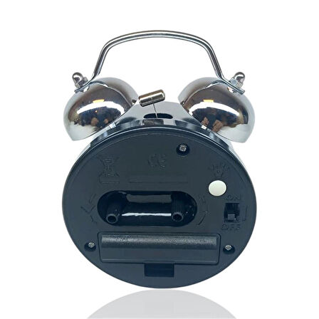 Metal Çalar Saat Gümüş Renk