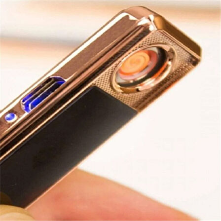 Kişiye Özel Elektronik Şarjlı Çakmak Mavi