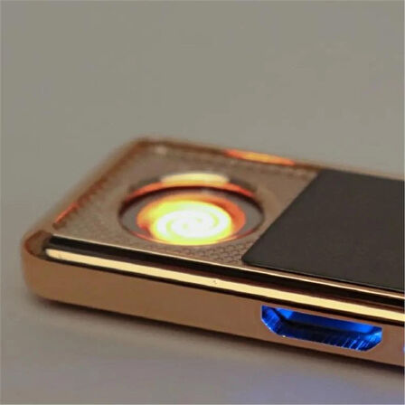 Kişiye Özel Elektronik Şarjlı Çakmak Mavi