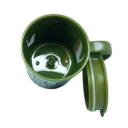 Kendi Karıştıran Mikser Bardak Self Stırrıng Mug Yeşil Renk