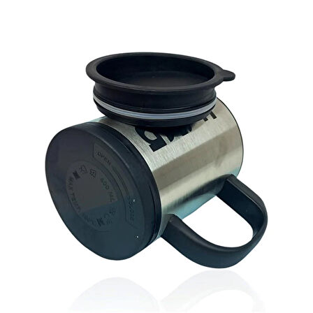 Kendi Karıştıran Mikser Bardak Self Stırrıng Mug Siyah Renk