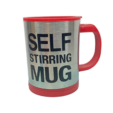 Kendi Karıştıran Mikser Bardak Self Stırrıng Mug Kırmızı Renk