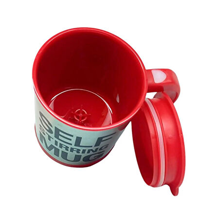 Kendi Karıştıran Mikser Bardak Self Stırrıng Mug Kırmızı Renk