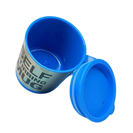 Kendi Karıştıran Mikser Bardak Self Stırrıng Mug Mavi Renk