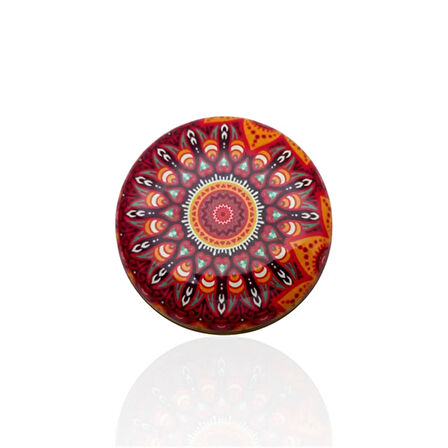 Metal Kutulu Pudra Kokulu Desenli Şık Doğal Mum