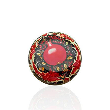 Metal Kutulu Pudra Kokulu Desenli Şık Doğal Mum