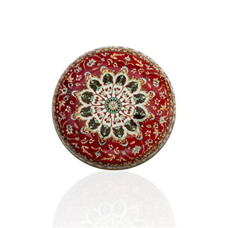 Metal Kutulu Pudra Kokulu Desenli Şık Doğal Mum