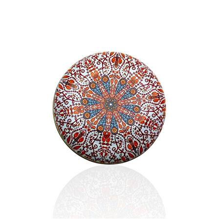 Metal Kutulu Pudra Kokulu Desenli Şık Doğal Mum