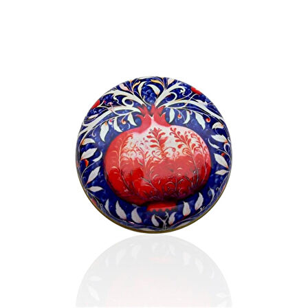 Metal Kutulu Pudra Kokulu Desenli Şık Doğal Mum