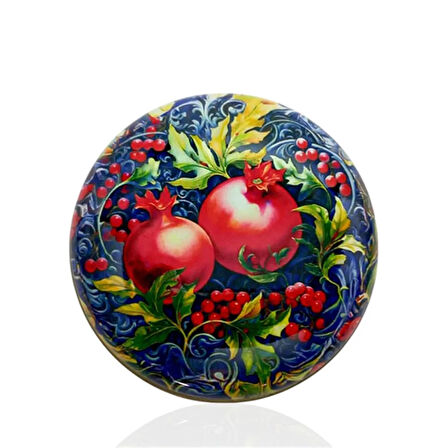 Metal Kutulu Pudra Kokulu Desenli Şık Doğal Mum