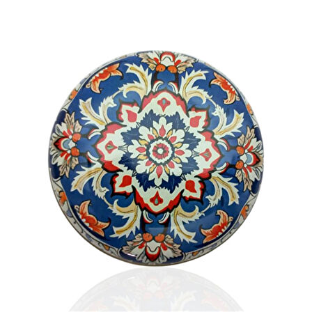 Metal Kutulu Pudra Kokulu Desenli Şık Doğal Mum