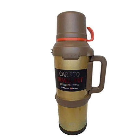 4Lt Çelik Termos Kampçı Termosu Sarı