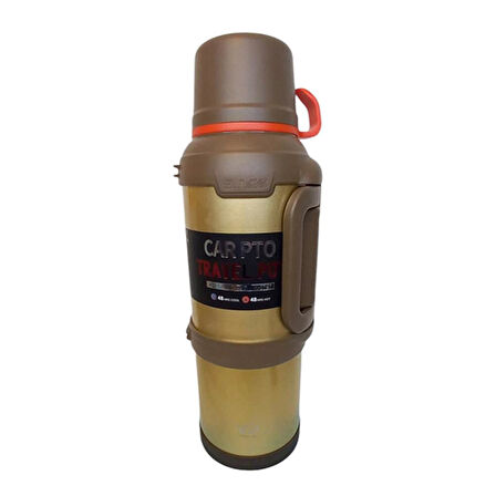 4Lt Çelik Termos Kampçı Termosu Sarı