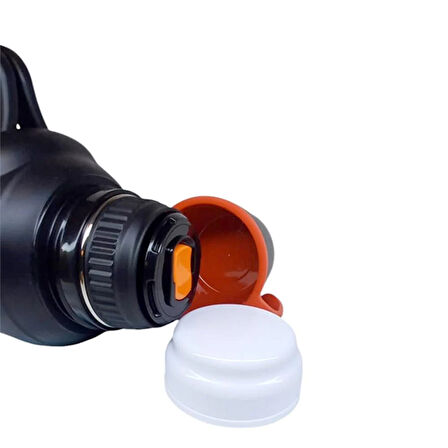 4Lt Çelik Termos Kampçı Termosu Siyah