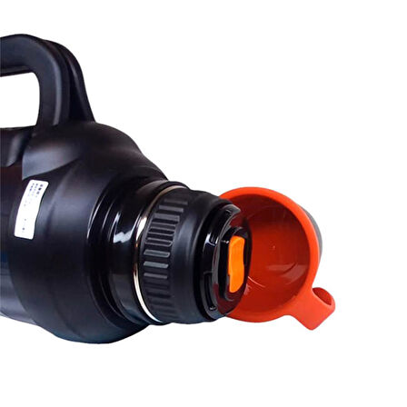 4Lt Çelik Termos Kampçı Termosu Siyah