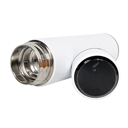 Kişiselleştirilebilir Dereceli Termos 05 Lt Beyaz Renk