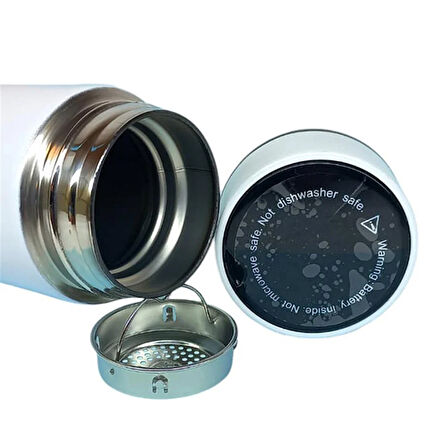 Kişiselleştirilebilir Dereceli Termos 05 Lt Beyaz Renk