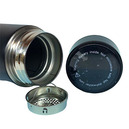 Kişiselleştirilebilir Dereceli Termos 05 Lt Siyah Renk