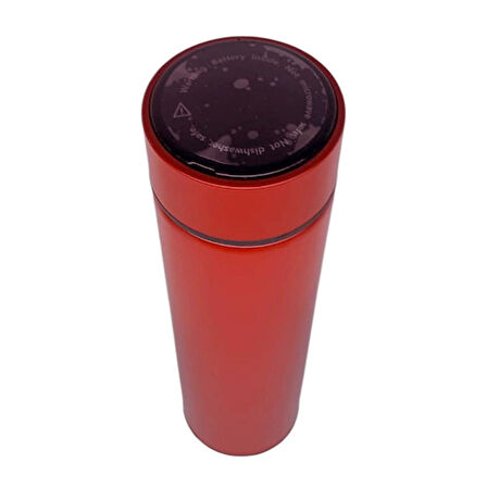 Kişiselleştirilebilir Dereceli Termos 05 Lt Kırmızı Renk