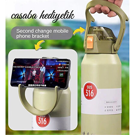 Kişiselleştirilebilir Soğuk Tutması İçin Özel 316L Termos Beyaz